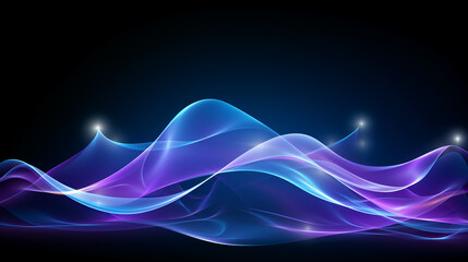 Naklejka premium abstract colorful glowing wavy perspective with fractals and curves background 16:9 widescreen wallpapers