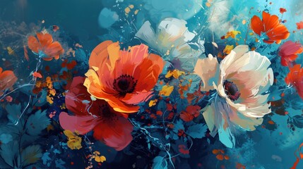 Obraz na płótnie Canvas Modern Floral Art Innovations