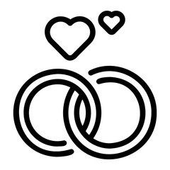 wedding ring line icon
