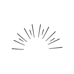 Fototapeta premium Hand Drawn Retro Rays Design