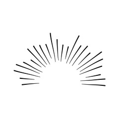 Obraz premium Hand Drawn Retro Rays Design