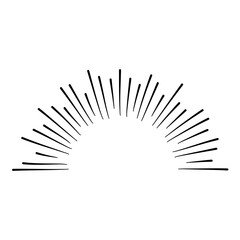 Obraz premium Hand Drawn Retro Rays Design