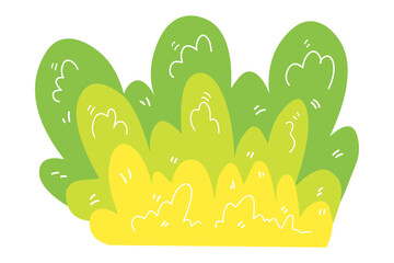 Vector illustration of grass in cartoon style