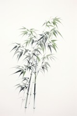 Graceful Bamboo Stalks with Delicate Leaves