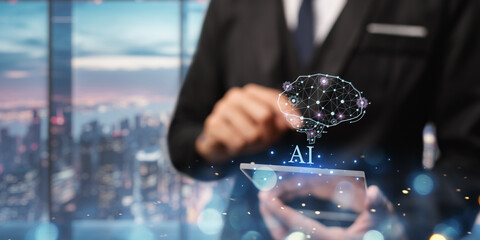 Artificial Intelligence, Ai technology, using technology smart robot AI, artificial intelligence by...