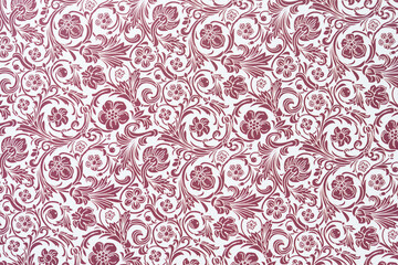 decorative holiday scrapbooking sheet background featuring retro florals and swirls