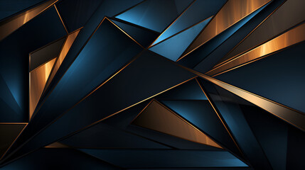 An abstract black, metallic, and blue background