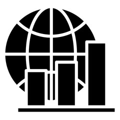 Globe Growth Icon Element For Design