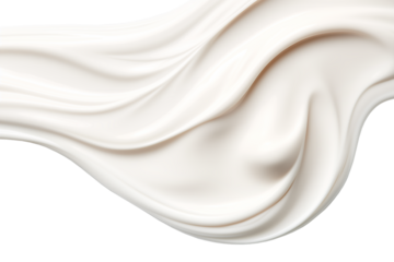 smear of cream texture on transparent background