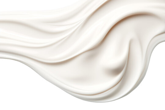 smear of cream texture on transparent background