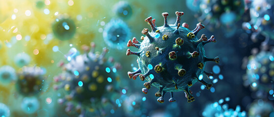 Coronavirus medical background with copy space