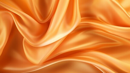 Obraz premium Luxurious Orange Cloth Background with Elegant Gold Texture - Modern Interior Decor for Stylish Living Spaces, Close-up Macro Detail for Fashion and Art
