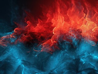 Fototapeta premium 3D Render Abstract Background With Shades of Red and Blue