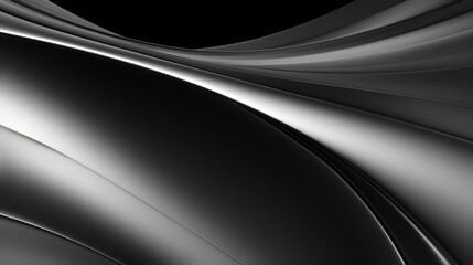 Abstract Black and Silver Art - Light Gray Tones - AI Generated


