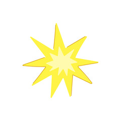 Obraz premium sign star cartoon. christmas review, silhouette best, element yellow sign star sign. isolated symbol vector illustration