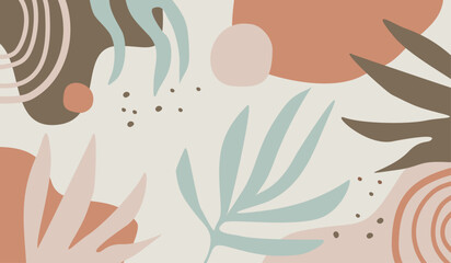 Naklejka premium Hand drawn soft earth tones background