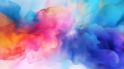 Fototapeta na wymiar Abstract Colorful Watercolor Background for Graphic Design - AI Generated