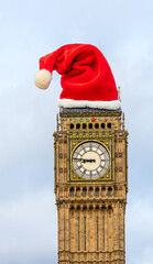 Christmas view of Big ben in the hat