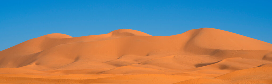 Panoramic view of Merzouga desert