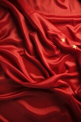 Obraz premium Red Chinese flag with five stars
