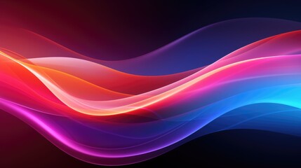 Fototapeta premium colorful Energy Flow and line connection in dark Background