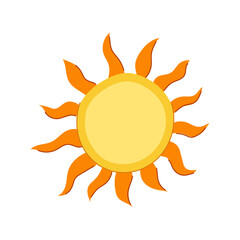 sunlight sun cartoon. yellow shine, sky sunbeam, abstract star sunlight sun sign. isolated symbol vector illustration