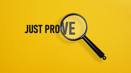 Just prove is shown using the text