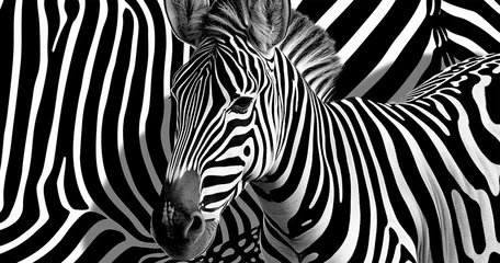 Papier Peint photo Lavable Zèbre zebra skin background
