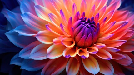 Fototapeta premium macro close-up photography of vibrant colorful flower, generative AI