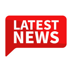 Latest News In Red Rectangle Shape For Trending Hot Information Announcement Marketing Social Media
