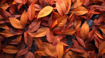 Autumn Leaves Background - Created with Genera

 - obrazy, fototapety, plakaty
