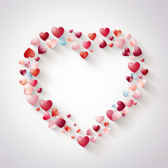 Naklejka premium Heart Frame love. Valentine frame. Frames for valentine.
