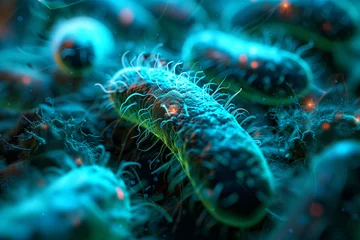 Foto op Plexiglas Digitally rendered 3D image of gut bacteria © Madeleine Steinbach