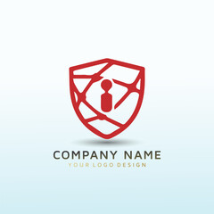 IT Network Security vector logo design