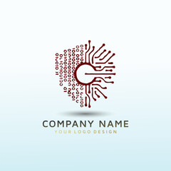IT Network Security vector logo design