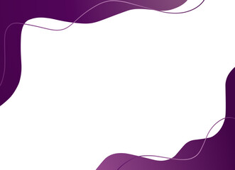 A4 size purple fluid frame template with decorative lines