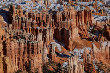 Scenic Bryce Canyon National Park Utah Winter Landscape