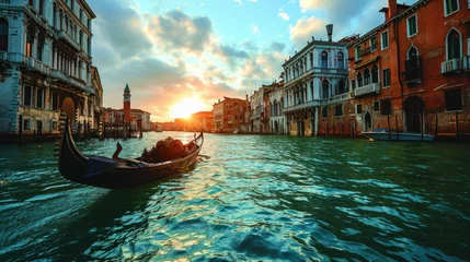 Fotobehang Venice Gondola - Historic Architecture © Sekai