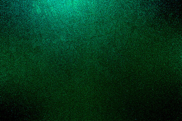 green black glitter texture abstract banner background with space. Twinkling glow stars effect. Like outer space, night sky, universe. Rusty, rough surface, grain.