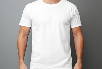 Ethereal Elegance, A Visionary Portrait of a Noble Gentleman Wearing a Crisp White T-Shirt