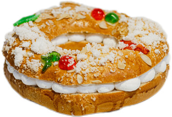 Roscón de reyes con nata PNG