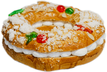 Roscón de reyes con nata PNG