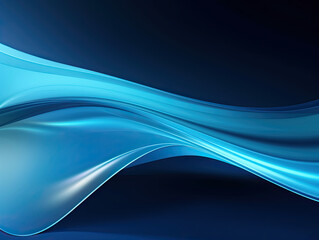 Whirling Azure Symphony, A Mesmerizing Blue Dream With Swirling Luminous Lines