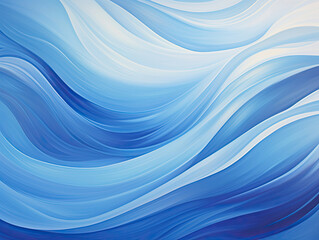 Ocean Symphony, A Visual Masterpiece of Majestic Blue Waves Dancing on Canvas
