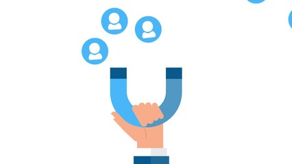 Lead Magnet Attracting Business clients digital marketing customer acquisition animation