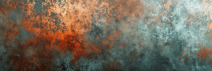 Grunge Background Texture in the Style Chrome & Copper - Amazing Grunge Wallpaper created with Generative AI Technology - obrazy, fototapety, plakaty