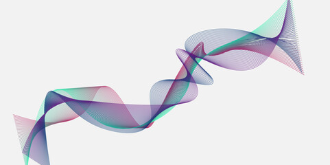 Abstract frequency sound wave lines and technology curve lines background, Abstract colorful glowing wave curved lines background. . Design used for banner, template, science, business and many more.