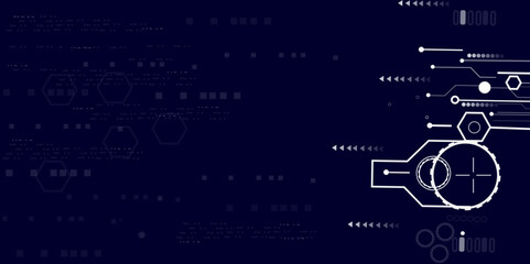Abstract futuristic technology business background, Digital technology and science background.