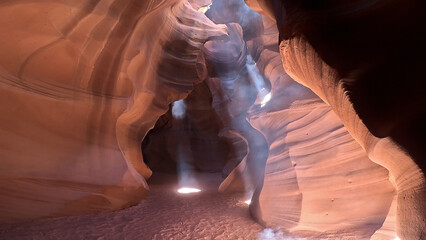 Antelope Canyon lights and rocks arizona usa