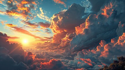 Obraz na płótnie Canvas Sun Sky, Background Banner HD